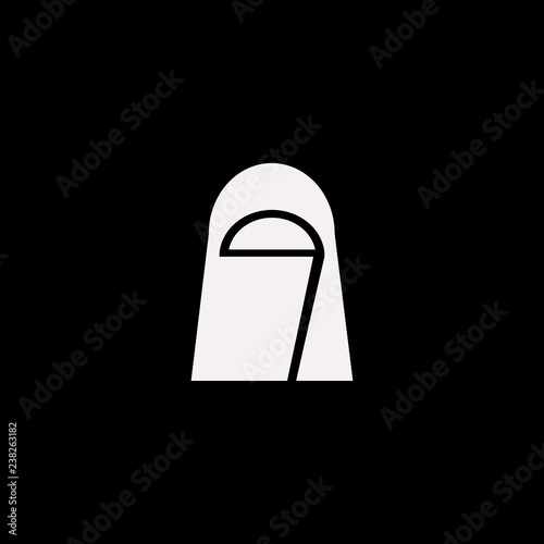 arab woman vector icon. flat arab woman design. arab woman illustration for graphic