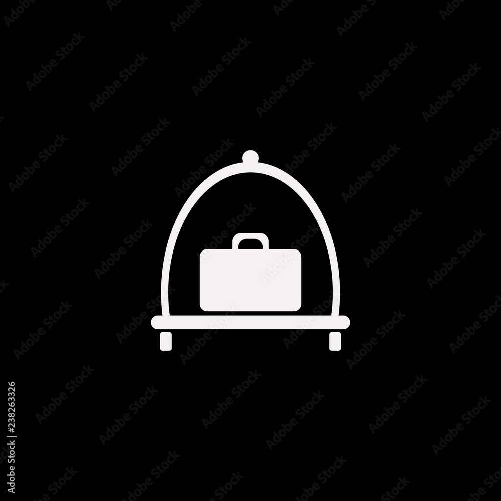 Baggage cart vector icon. flat Baggage cart design. Baggage cart illustration for graphic Baggage cart vector icon. flat Baggage cart design. Baggage cart illustration for graphic