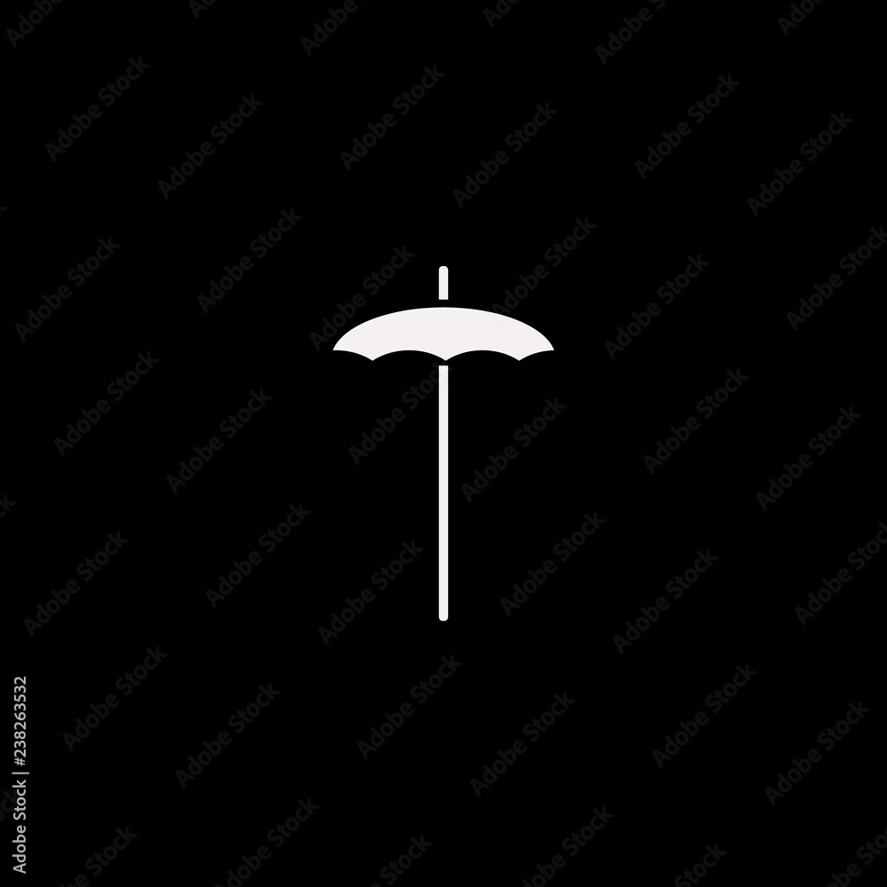 beach umbrella vector icon. flat beach umbrella design. beach umbrella illustration for graphic