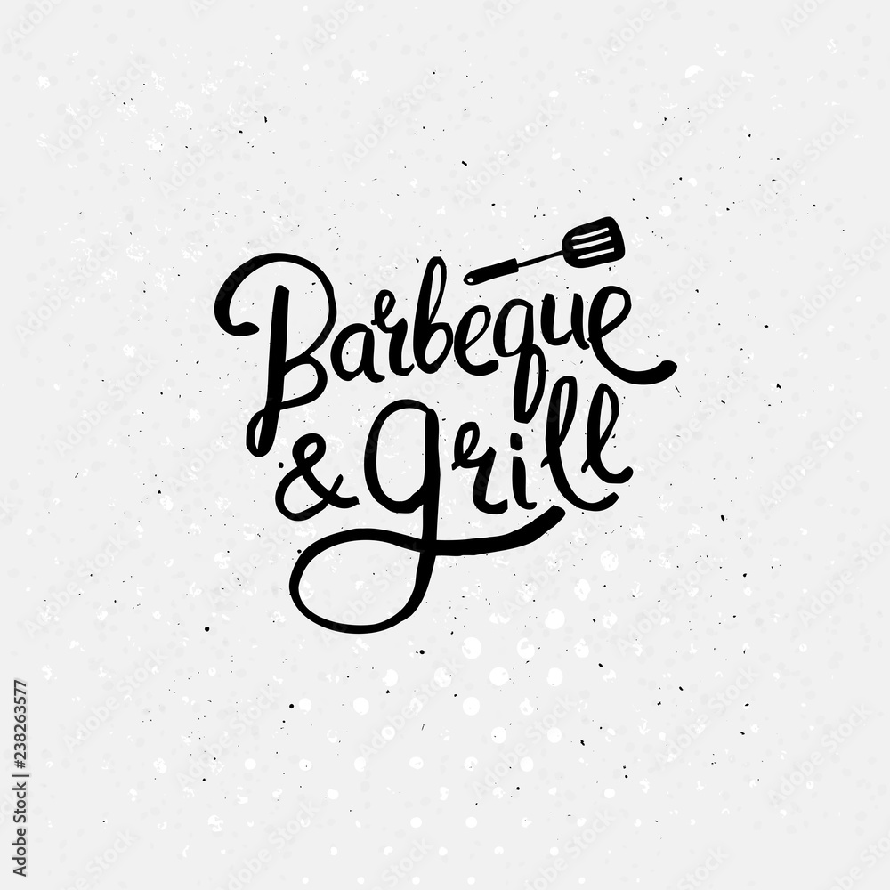 Simple Text Design for Barbecue and Grill Concept