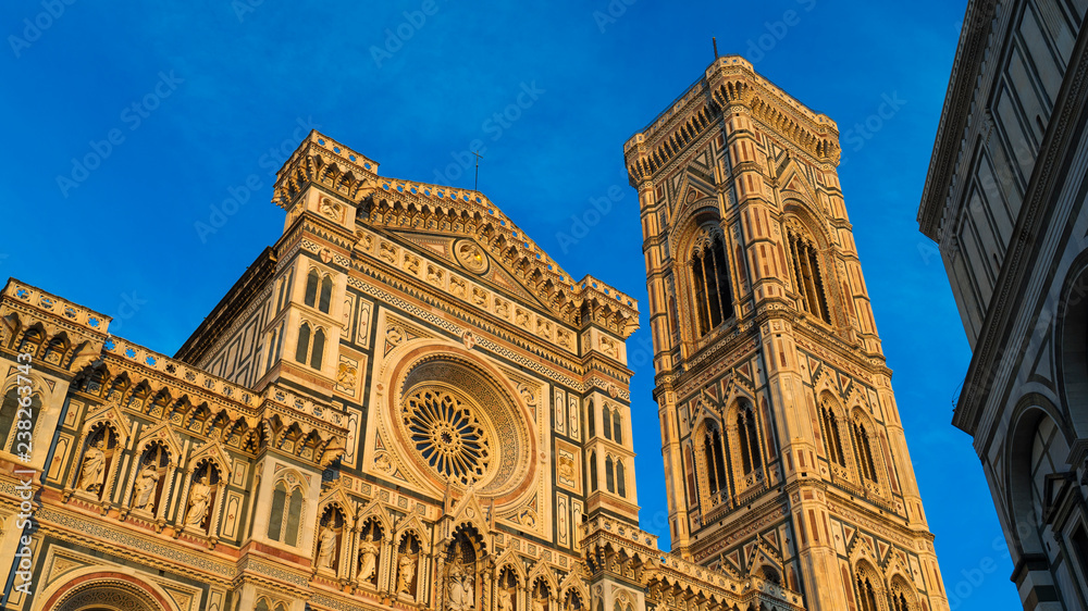 Florence, Tuscany, Italy — 21 June 2018. View of the Santa Maria del Fiore cathedral