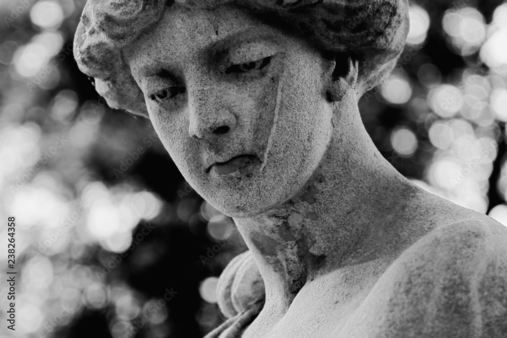 The goddess of love in Greek mythology, Aphrodite (Venus in Roman mythology) Fragment of ancient statue.