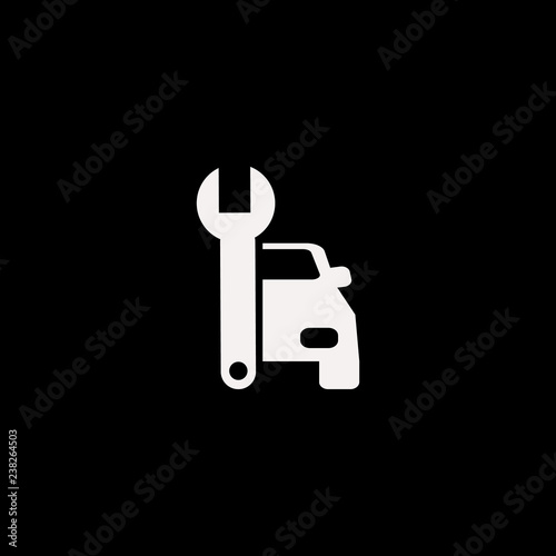 car repair vector icon. flat car repair design. car repair illustration for graphic