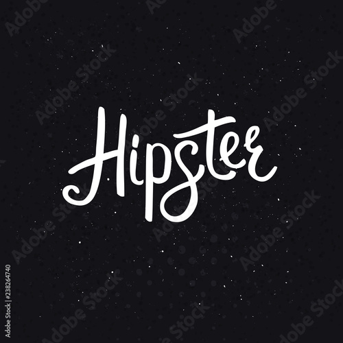 Stylish Hipster Text on Abstract Black Background