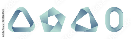 Set of gradient logos templates.