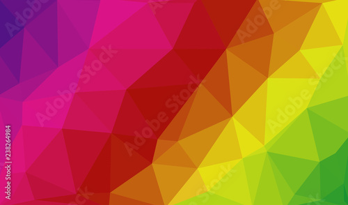 Colorful low poly triangle gradient background. Vector polygonal texture.