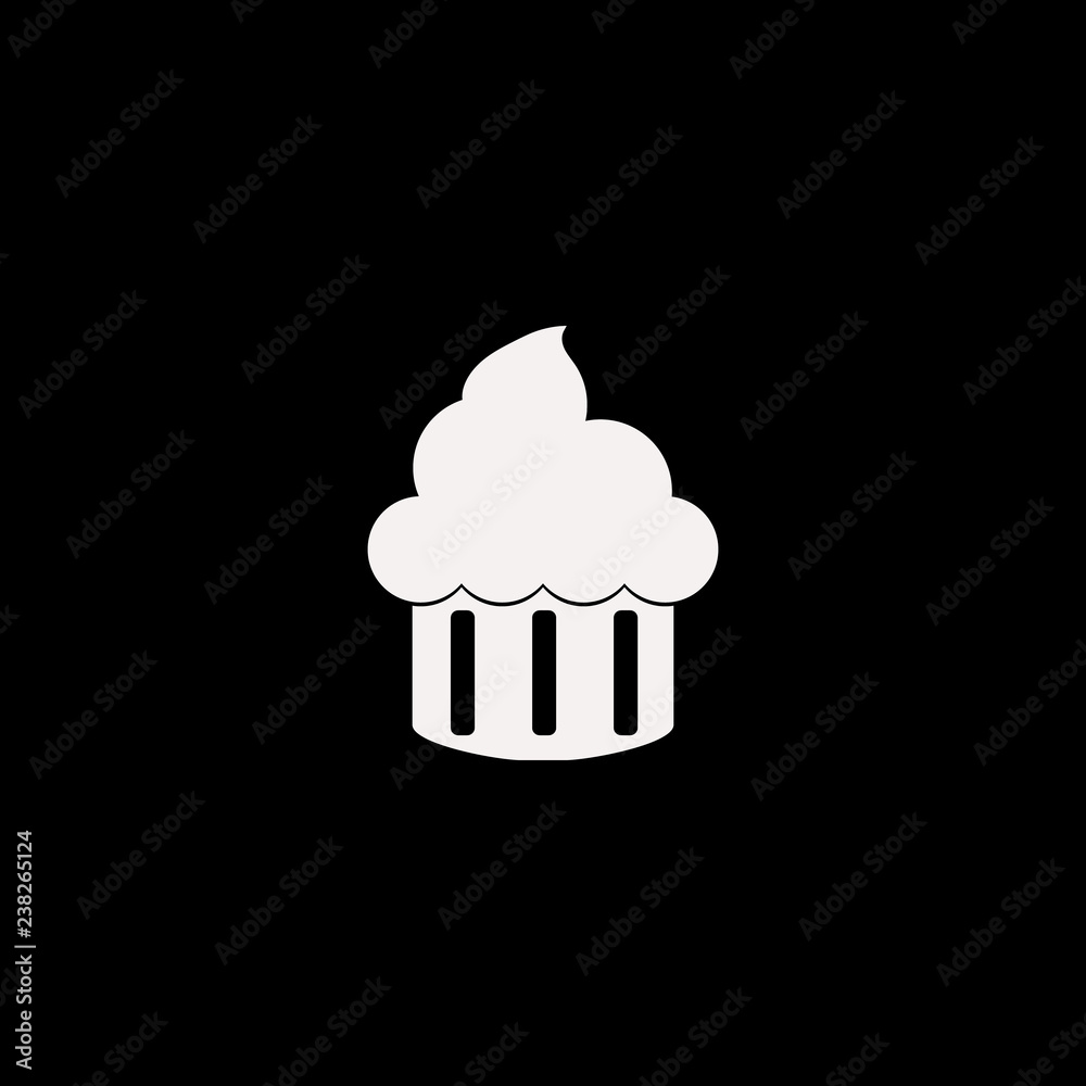 cupcake vector icon. flat cupcake design. cupcake illustration for graphic cupcake vector icon. flat cupcake design. cupcake illustration for graphic