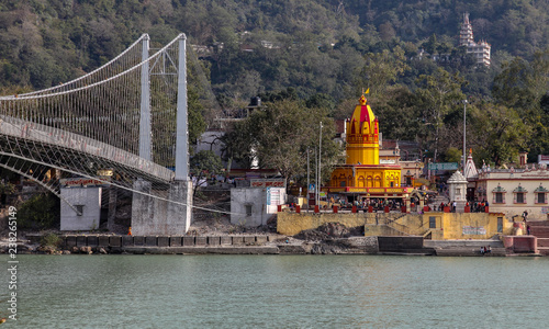 the city of Rishikesh in India