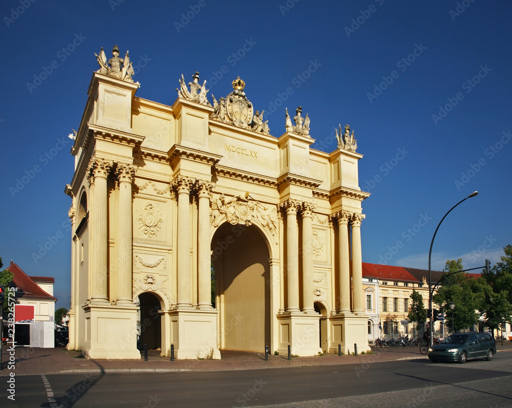 Brandenburg gate at Luise square in Potsdam. State Brandenburg. Germany