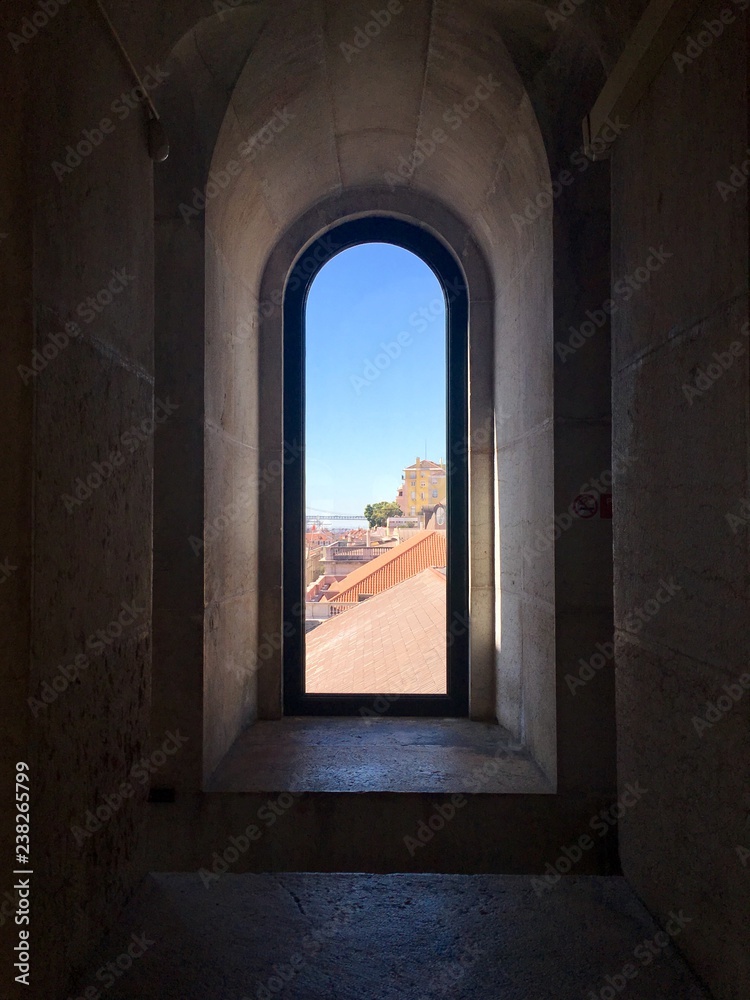 Fototapeta premium old window in the wall