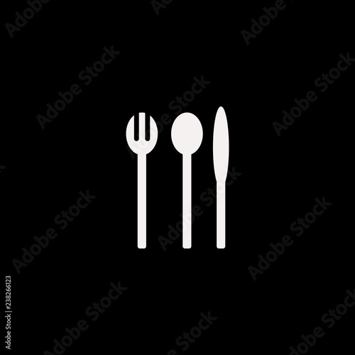 Folk spoon knife vector icon. flat Folk spoon knife design. Folk spoon knife illustration for graphic
