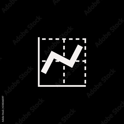 graph vector icon. flat graph design. graph illustration for graphic