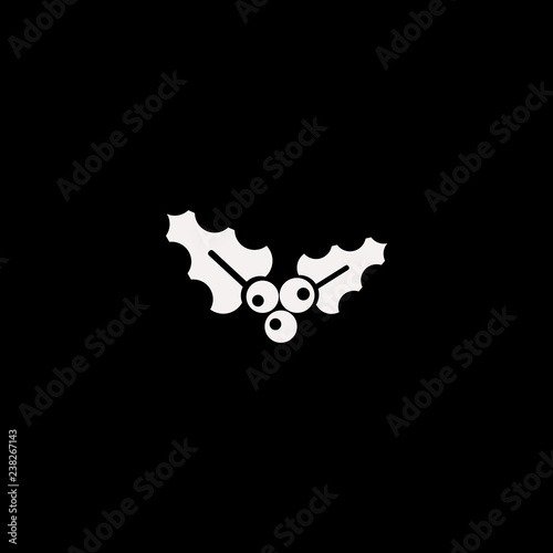 Holly Berry vector icon. flat Holly Berry design. Holly Berry illustration for graphic