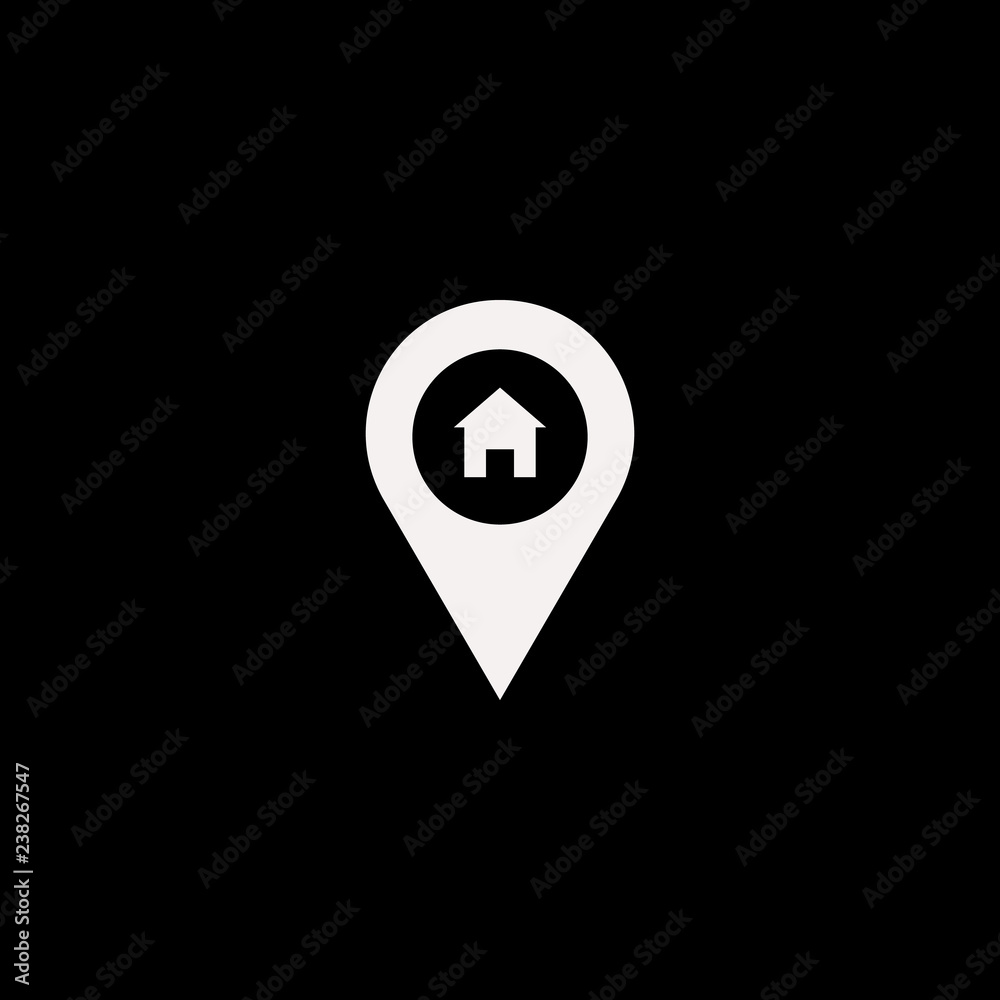 house location vector icon. flat house location design. house location illustration for graphic house location vector icon. flat house location design. house location illustration for graphic