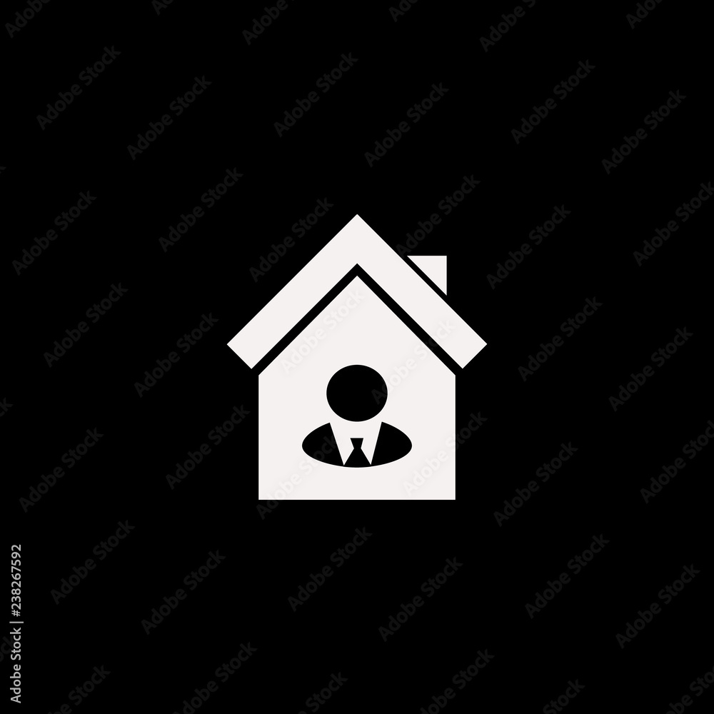 House seller vector icon. flat House seller design. House seller illustration for graphic House seller vector icon. flat House seller design. House seller illustration for graphic