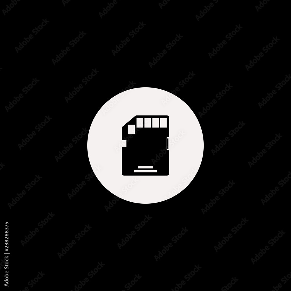 Outline beautiful memory card icon Royalty Free Vector Image