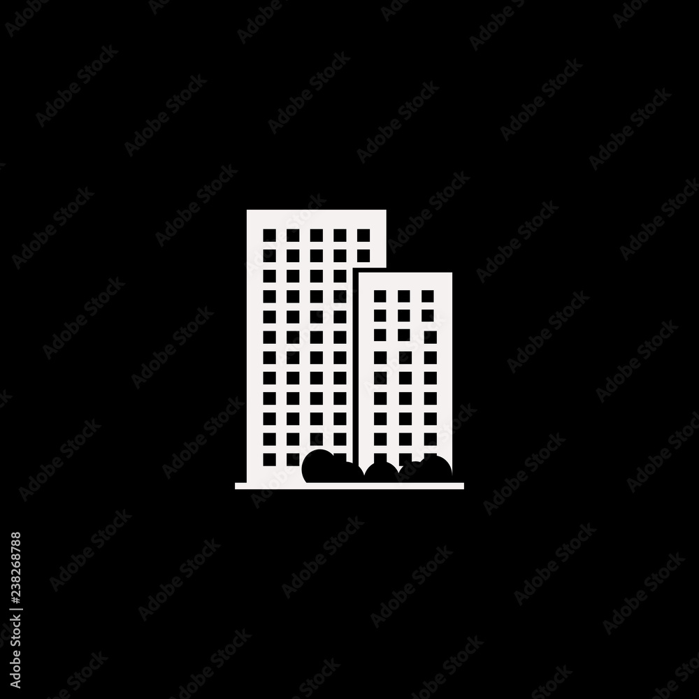 office building vector icon. flat office building design. office building illustration for graphic