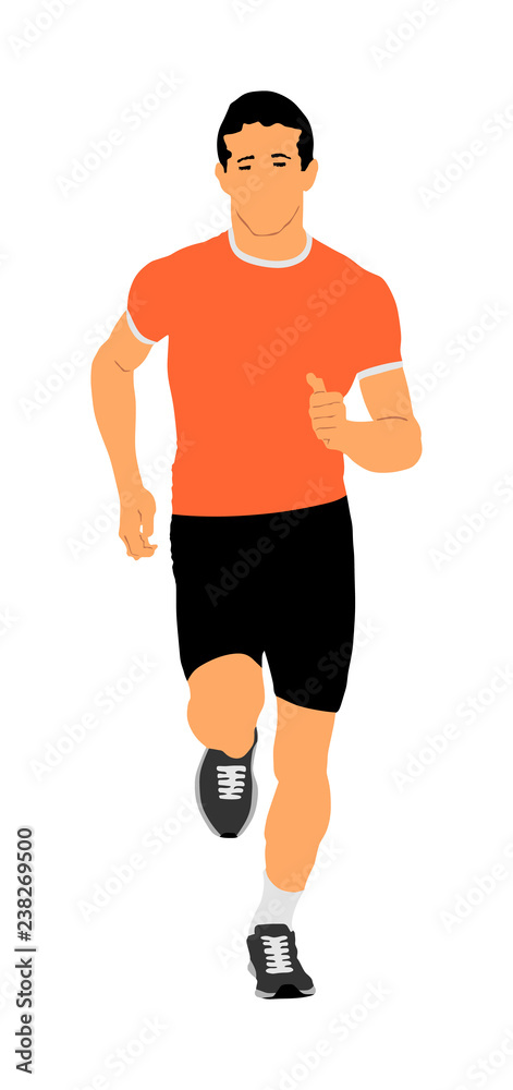 Marathon racer running. Sport man vector illustration. Healthy lifestyle jogging man. Traditional urban race. Runner boy cardio training. Team building. Outdoor activity after work. Health care. Marathon racer running. Sport man vector illustration. Healthy lifestyle jogging man. Traditional urban race. Runner boy cardio training. Team building. Outdoor activity after work. Health care.