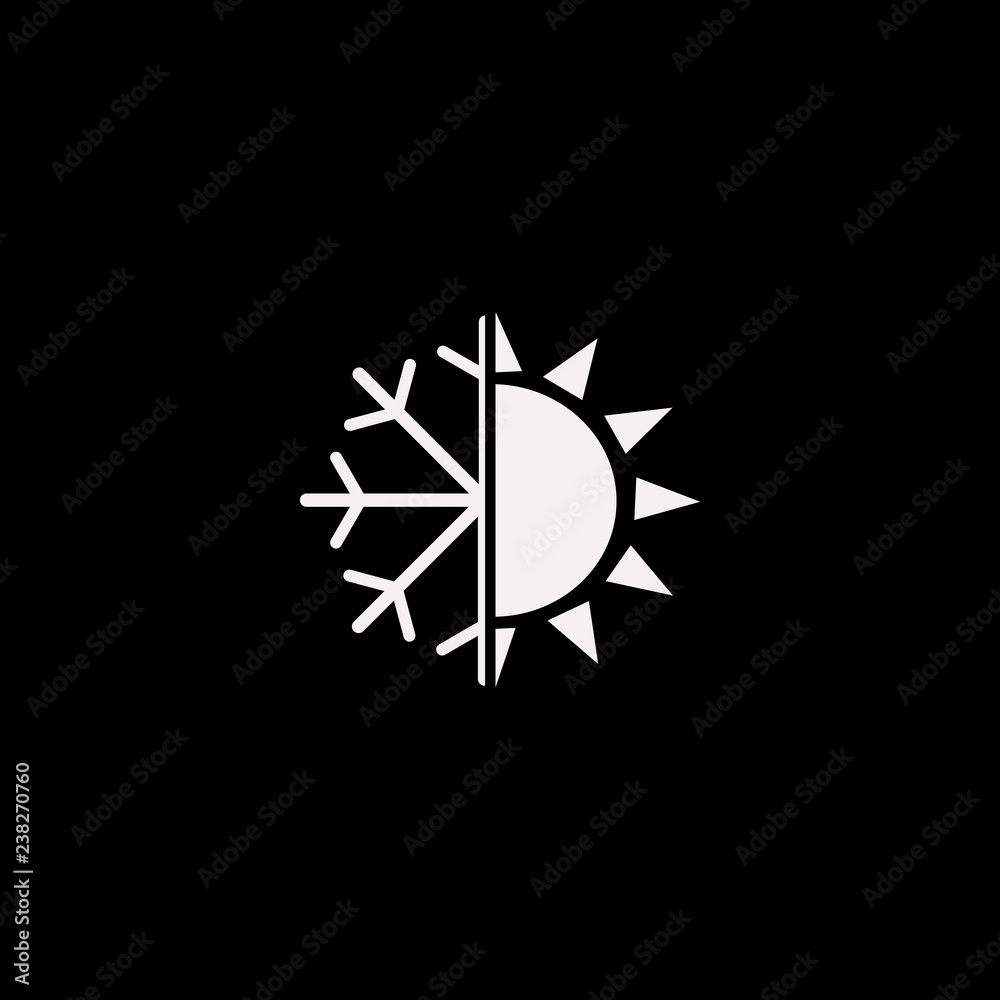 snowflake sun vector icon. flat snowflake sun design. snowflake sun illustration for graphic snowflake sun vector icon. flat snowflake sun design. snowflake sun illustration for graphic