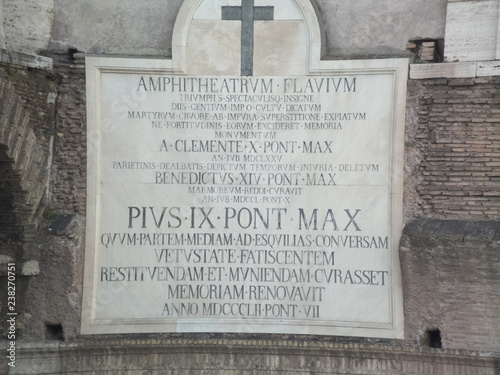 Photography marble tablet in rome