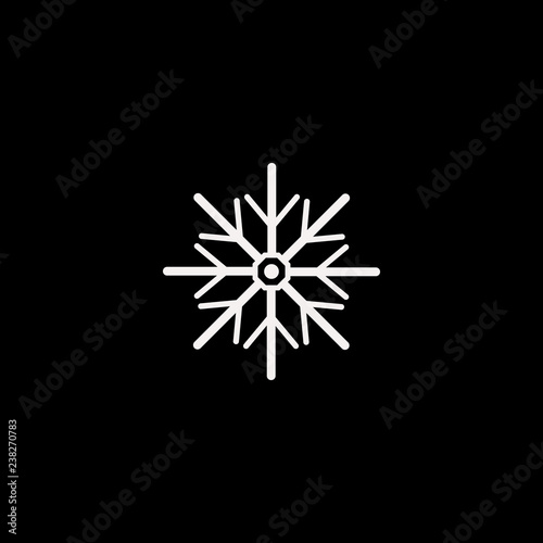 snowflake vector icon. flat snowflake design. snowflake illustration for graphic
