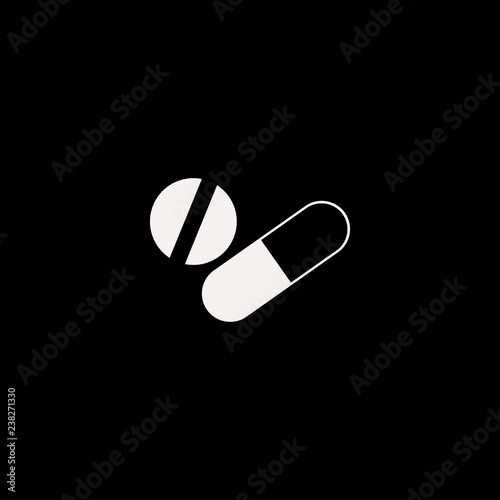 tablet capsule vector icon. flat tablet capsule design. tablet capsule illustration for graphic