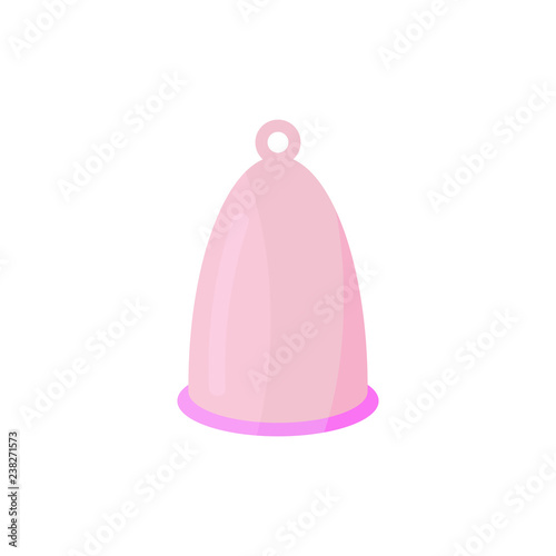 Menstrual cup icon in cartoon style