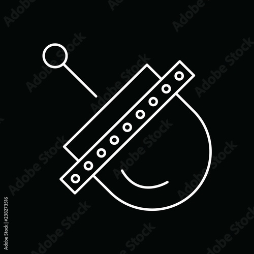 Perfect white icon,vector or pictogram illustration on black background.