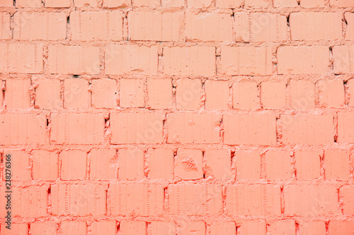 Painted brick wall, trendy color, urban background, space for text. Horizontal texture. Abstract modern backdrop