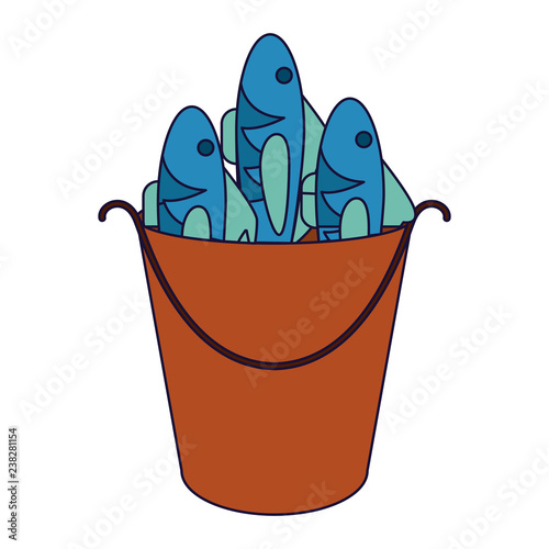 Fishes in bucket