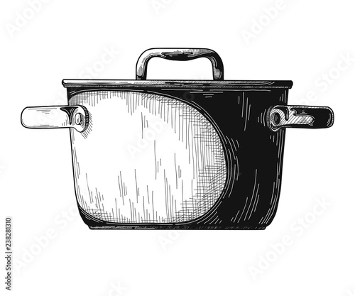 Pan isolated on white background. Vector illustration