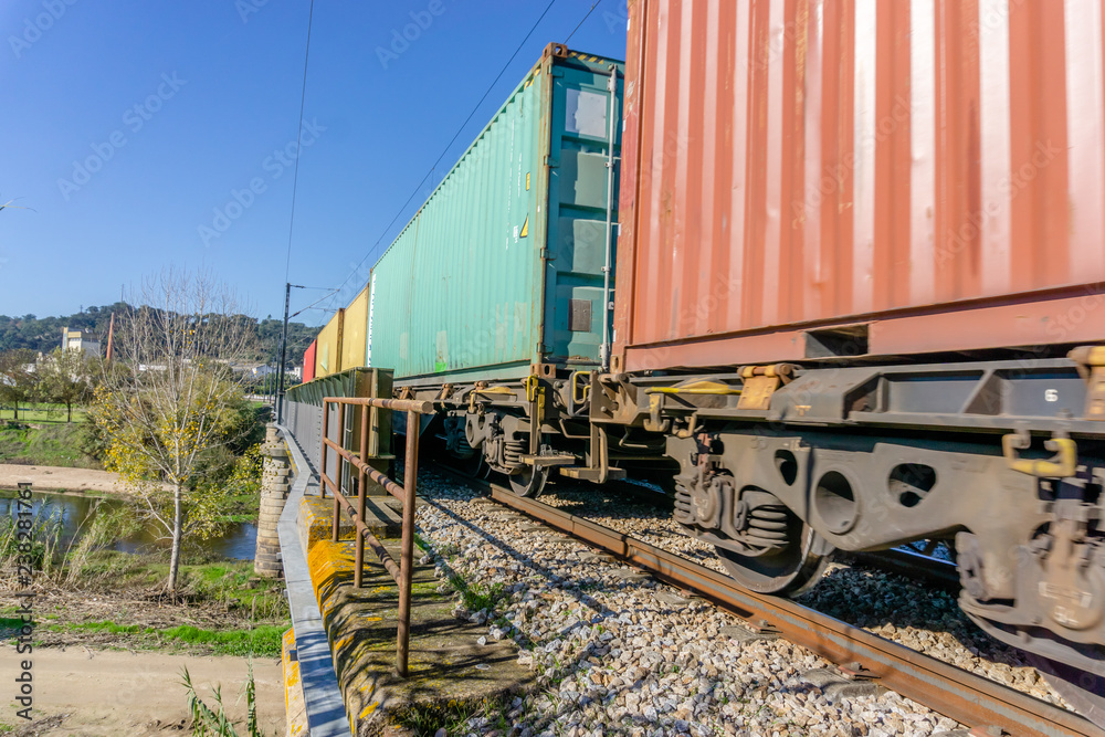 Obraz premium rail transportation or freight transportation.