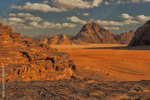 Fototapeta Naklejka Na Ścianę i Meble -  Wadi Rum, Jordan. Rocks and sand dunes. Middle East