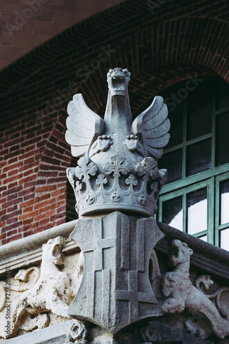 Statue de dragon, Hôpital Sant Pau Barcelone, Espagne