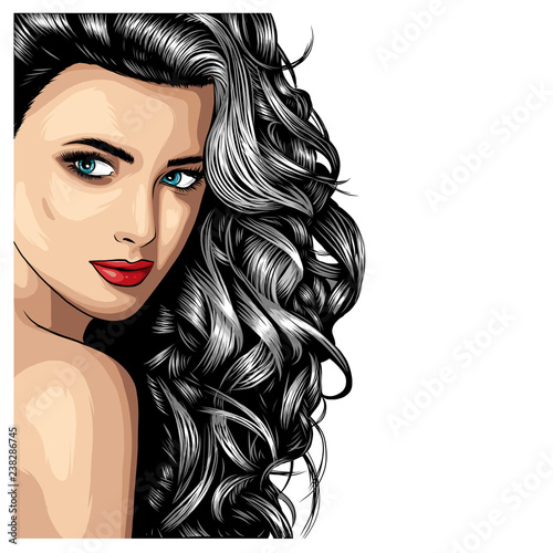 brunette woman draw