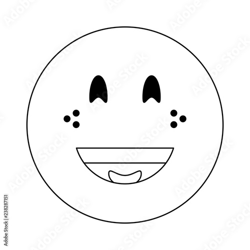 Chat emoji emoticon in black and white