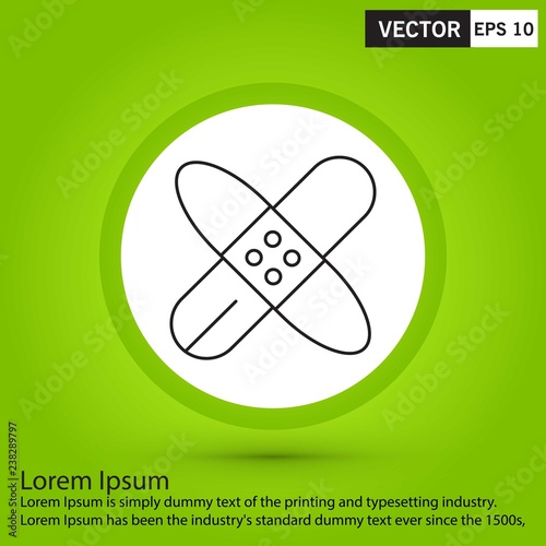 Perfect black icon,vector or pictogram illustration on green background.