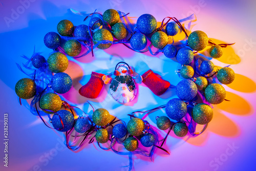 Christmas. New Year. Colore...