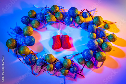 Christmas. New Year. Colore...