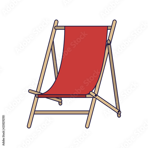 Beach sunchair isolated