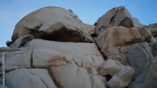 Sardinien, Sonnenuntergang, Halbinsel Capo Testa, Leuchtturm, Umrisse, 10.06.2016 photo