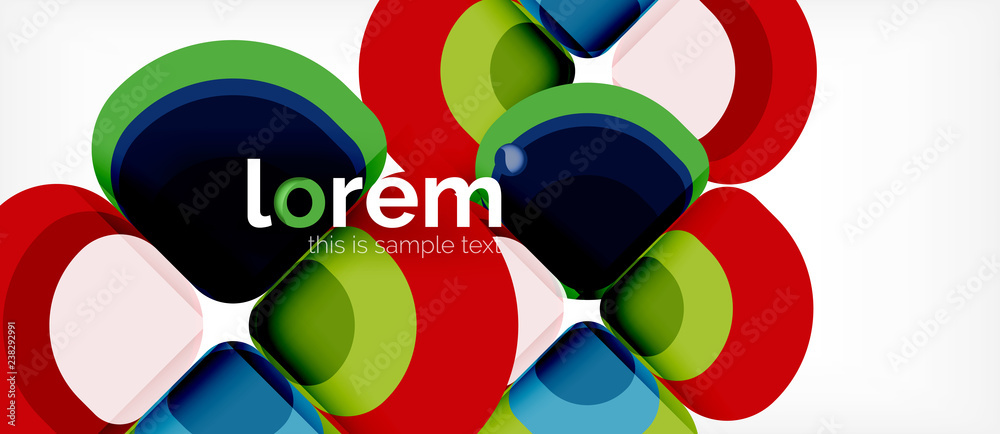 Round triangles geometric shapes composition Round triangles geometric shapes composition