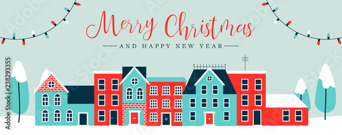 Christmas holiday banner winter time greeting card