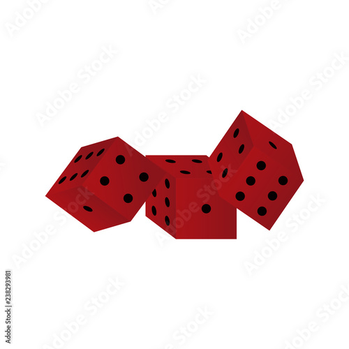 Casino dices isolated