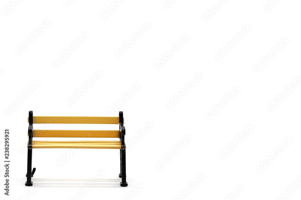 Small yellow chair on white background. Small yellow chair on white background.