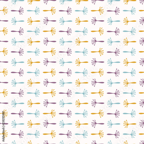 Sacred Dried Herb Seed Seamless Vector Pattern. Tiny Mustard Seed Illustration. Horizontal Stripes of Esoteric Herbal Medicine. Spiritual Plant Symbols for Nature Diary, Meditation Garden Journal. 