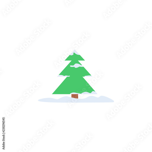 Christmas tree 2 colored line icon. Simple hand drawn color element illustration. Christmas tree outline symbol design from Christmas set