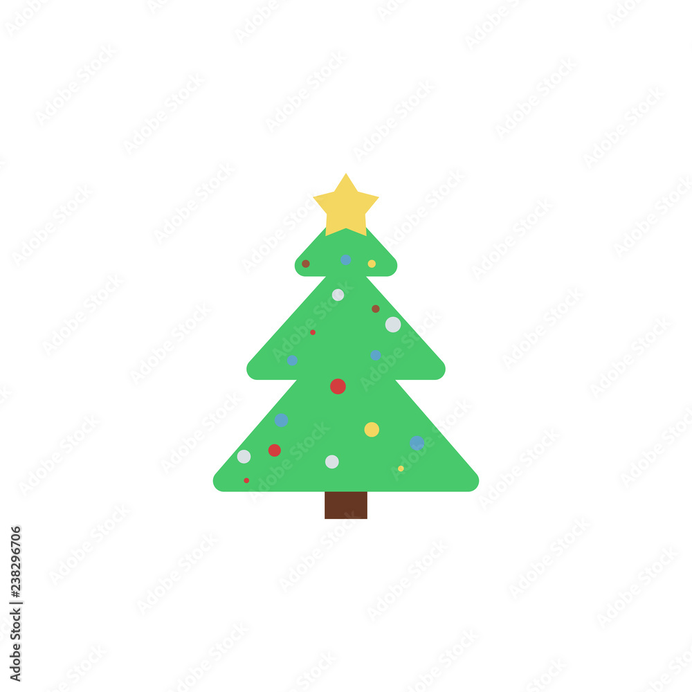 Christmas tree 2 colored line icon. Simple hand drawn color element illustration. Christmas tree outline symbol design from Christmas set Christmas tree 2 colored line icon. Simple hand drawn color element illustration. Christmas tree outline symbol design from Christmas set