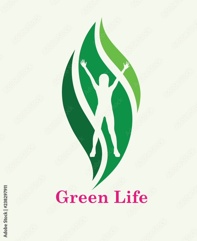 Green Life Logo, art vector design Green Life Logo, art vector design