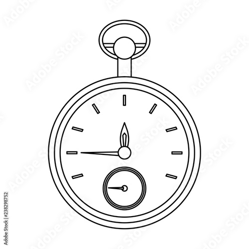 Timer chronometer symbol in black and white